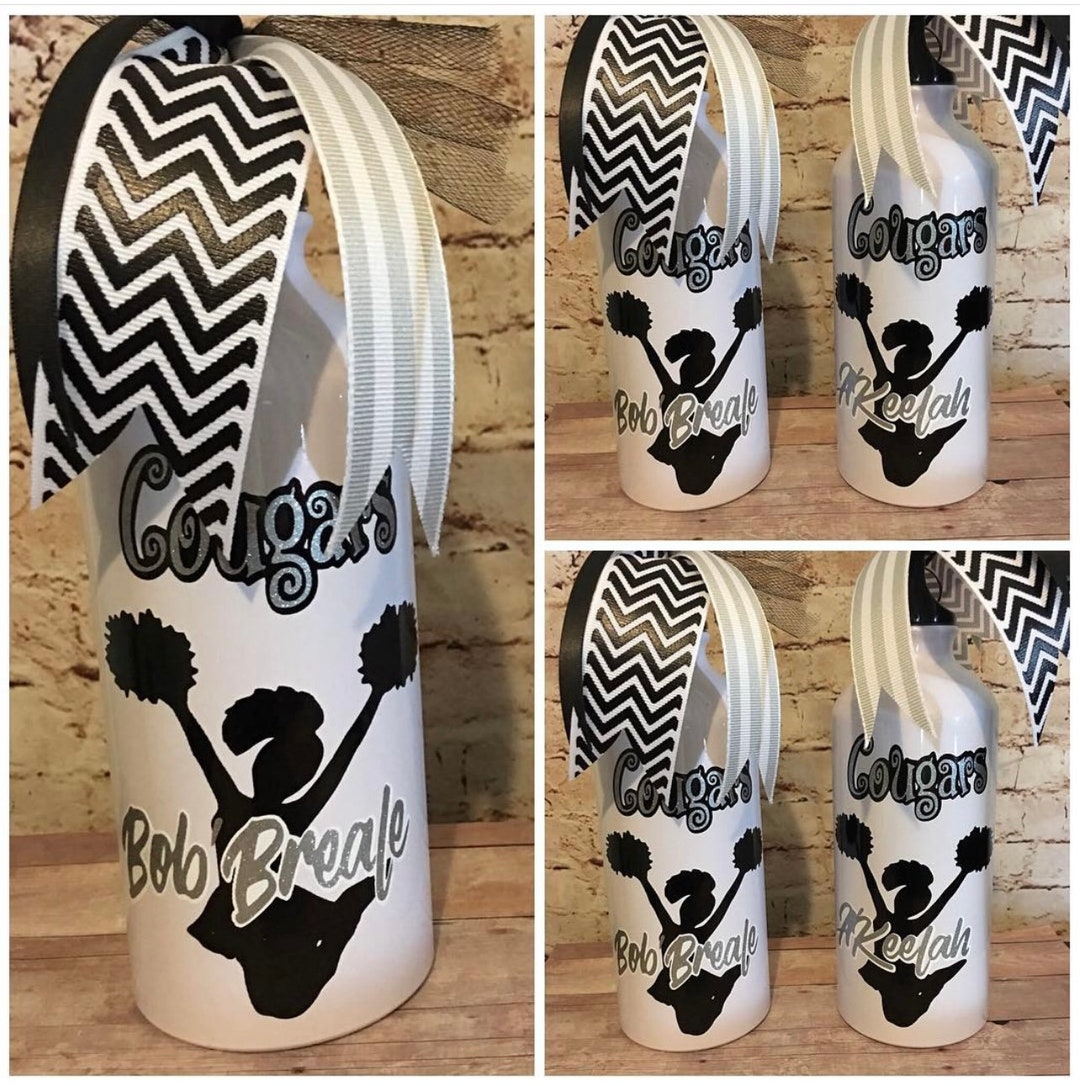 Personalized Cheer Water Bottles Cheer Squad Gift Cheerleader Gift Team