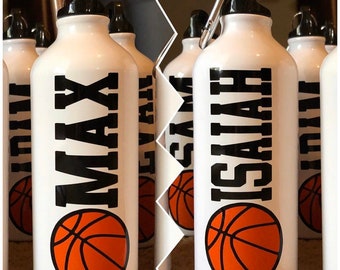 Personalized Team Water Bottles-Cheerleading-Soccer-Tennis-Basketball-Gymnastics-Baseball-Best Team Gift-Sports Banquet Gift-Coach Gift
