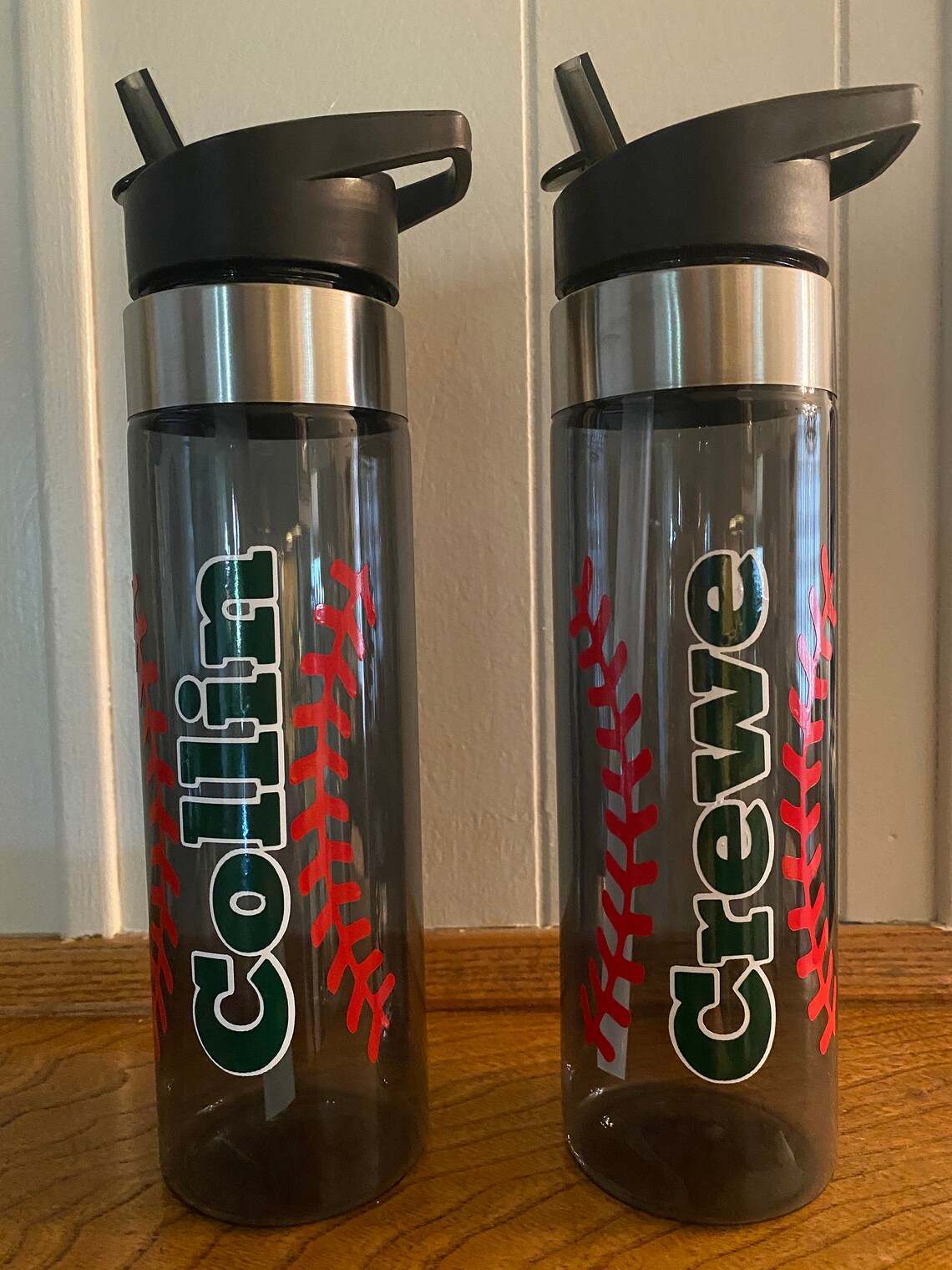 Baseball Water Bottle Personalized Water Bottle Baseball Etsy