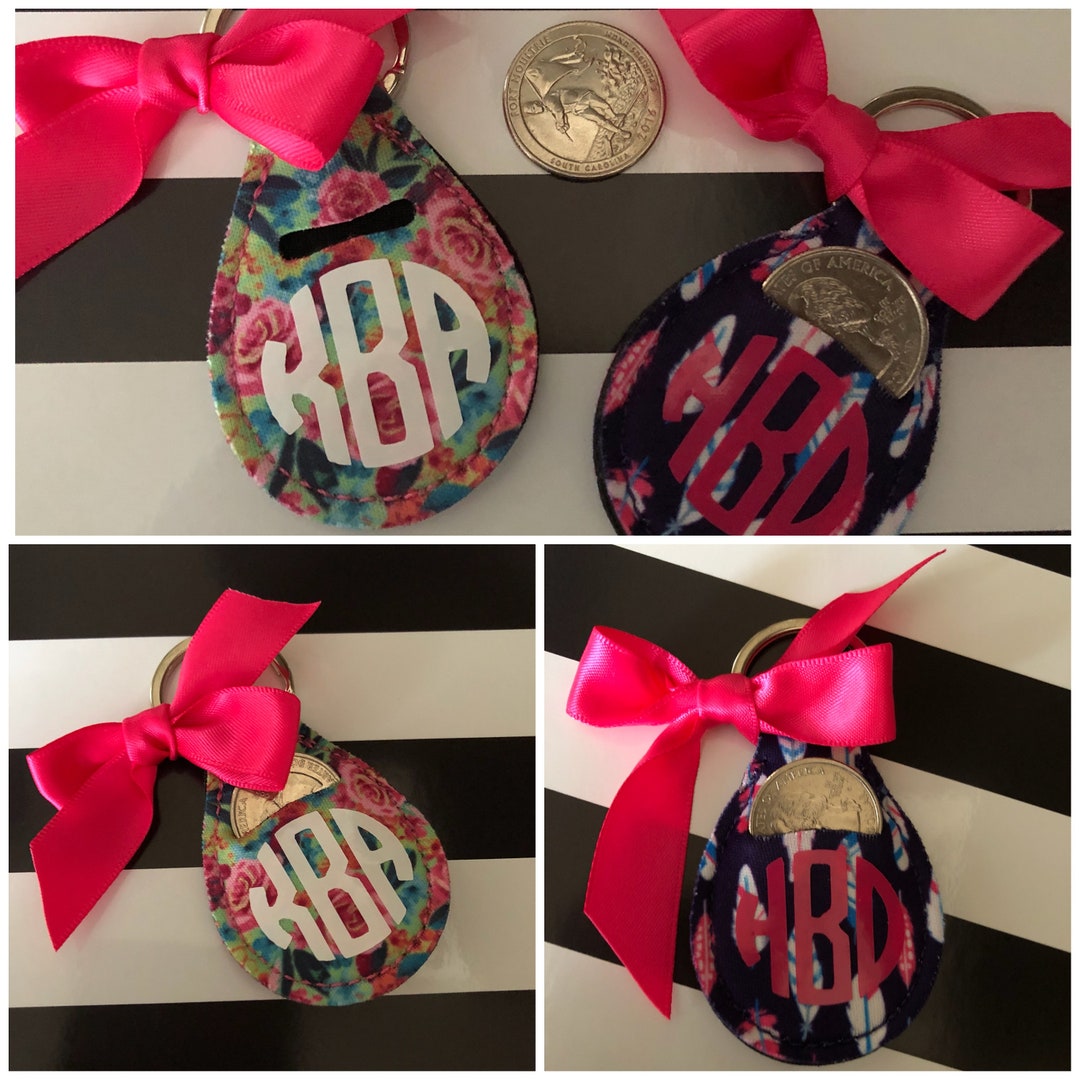 Money Holder Money Key Chain Money Holder Key Chain Quarter Holder Quarter Key Chain Floral Key