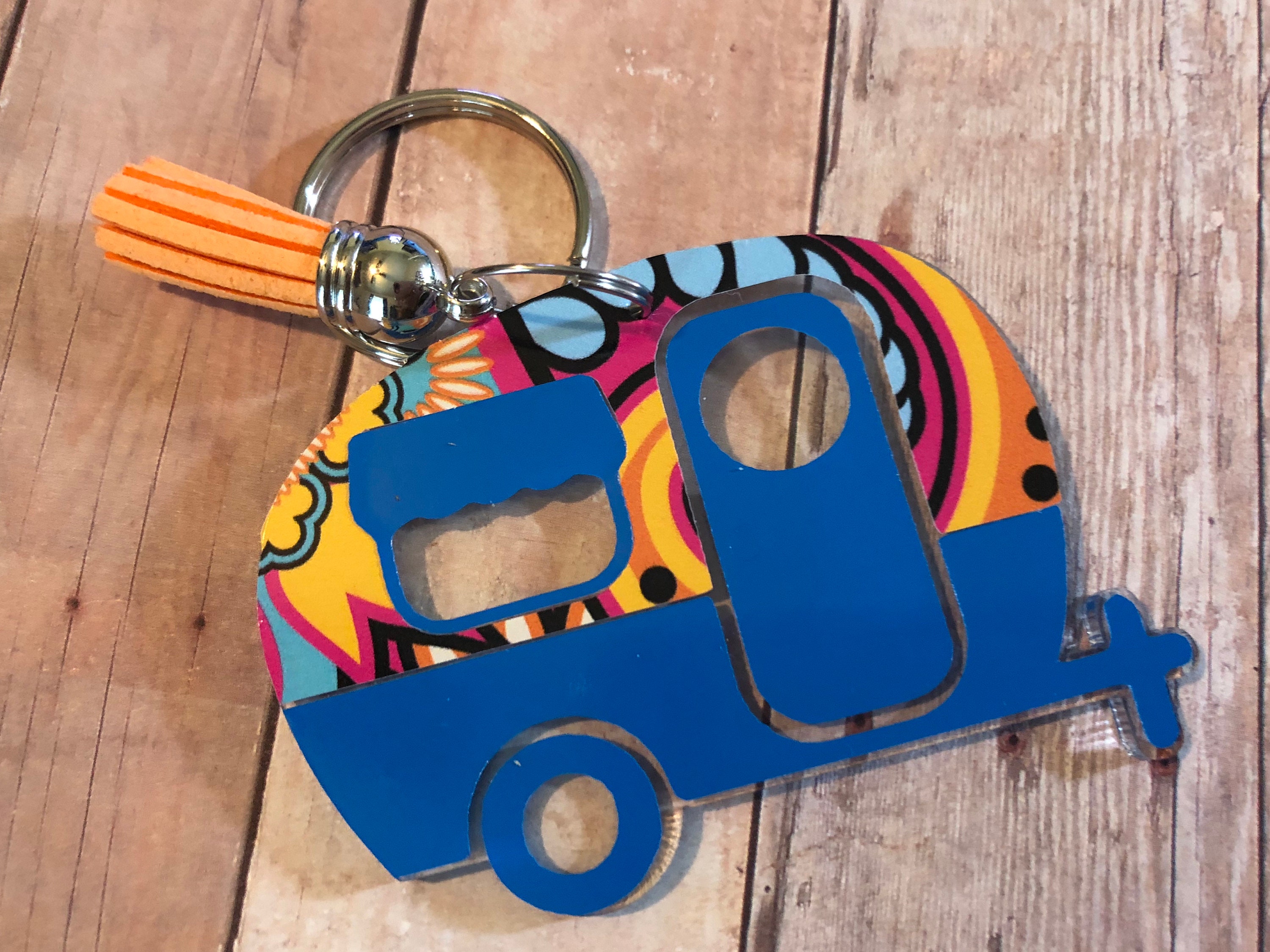 Camper Key Chain RV Travel Trailer Motorhome Key Fob Etsy
