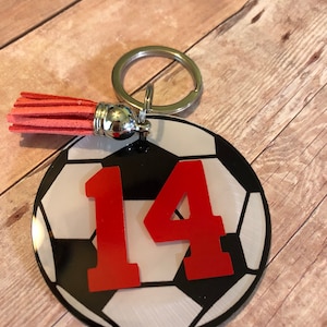 Personalized Soccer Key Chain - Soccer - Soccer Key Chain - Soccer Key Ring - Key Ring - Soccer Ball - Accessories - Soccer Player