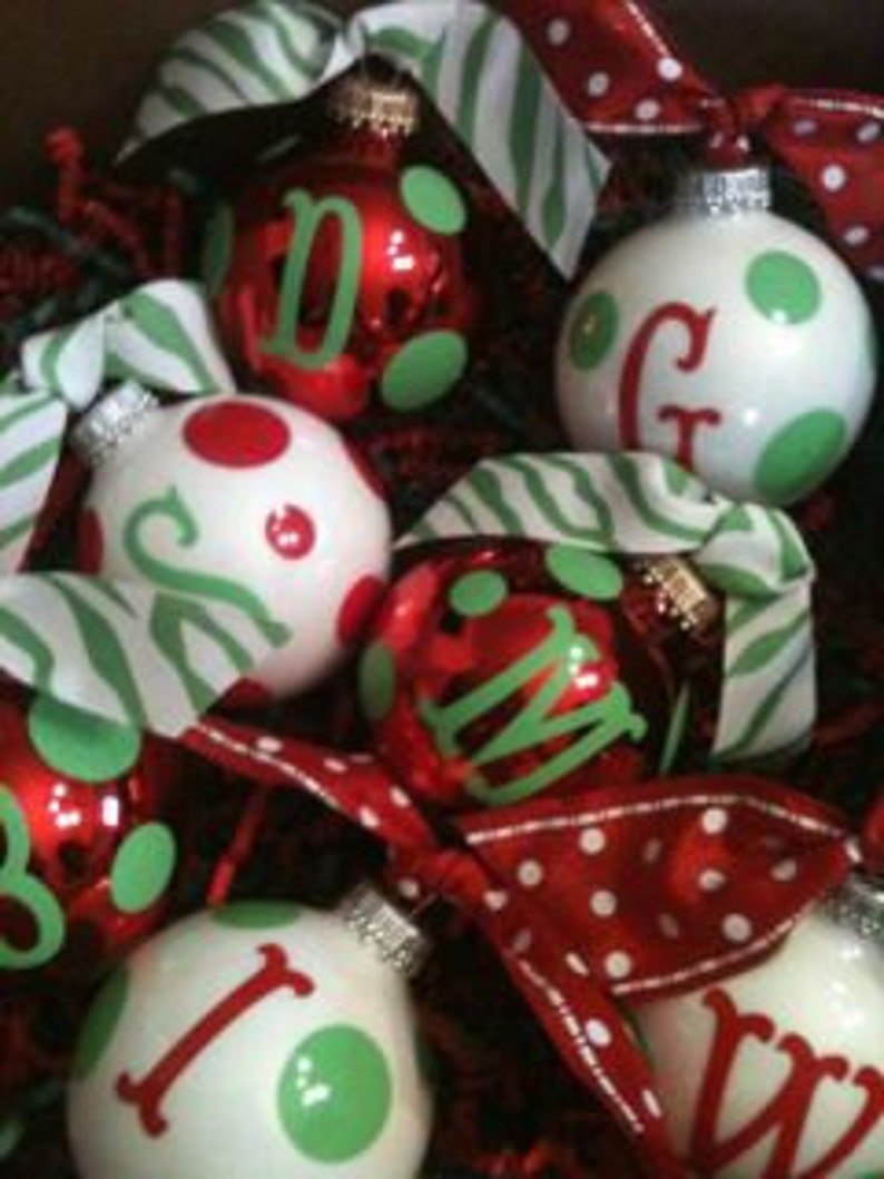 Personalized Christmas Ornaments Christmas Balls Christmas Etsy