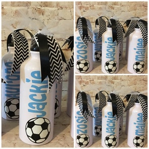 Personalized Soccer Team Water Bottle – 20 Oz Aluminum, Team Favors