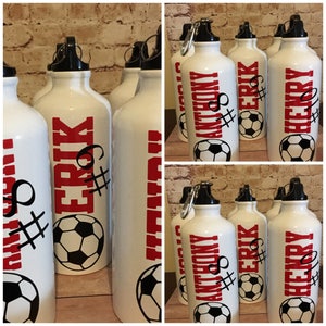 Personalized Soccer Team Water Bottle – 20 Oz Aluminum, Sports Cap