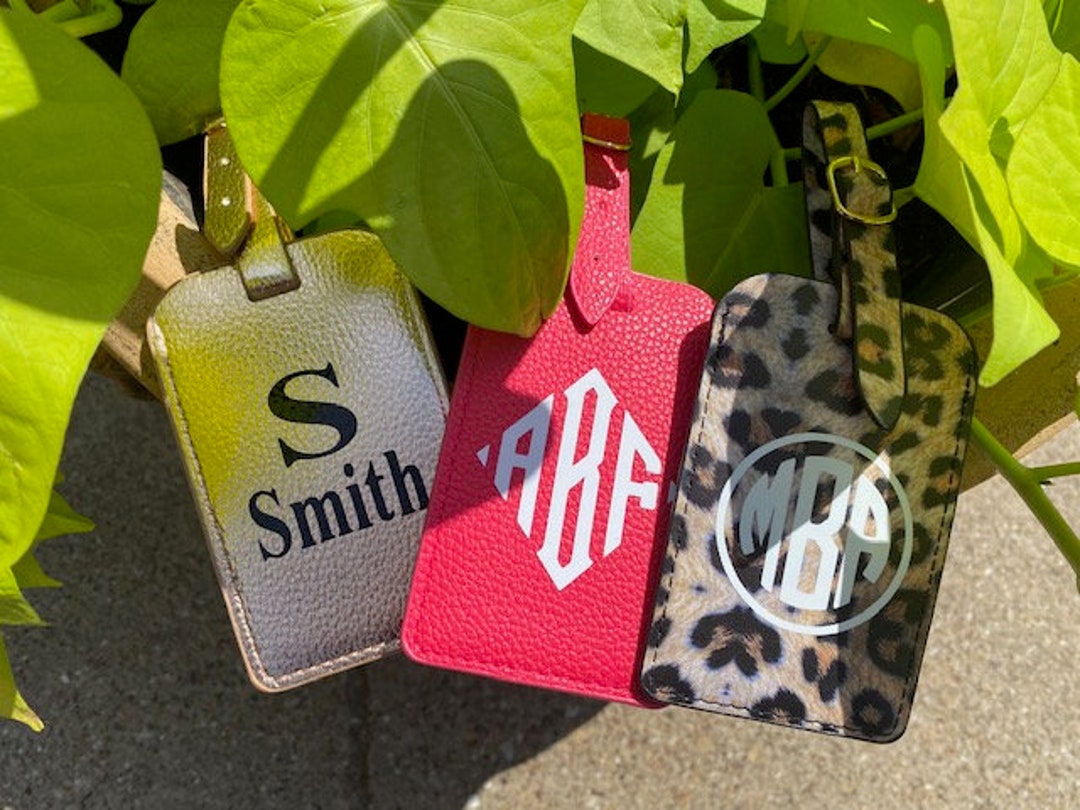 Personalized Luggage Tags Custom Luggage Tag Key Chain Gym Tag Leopard