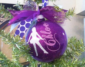 Personalized Large Glitter Dancer Ornament