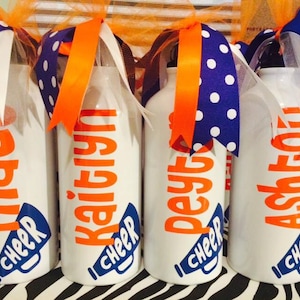 Personalized Cheer Water Bottles - Cheer Squad Gift - Cheerleader Gift - Team Gifts - Party Favors - Squad Gifts - Cheerleader - Cheer Party