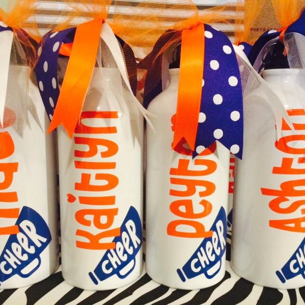 Personalized Cheer Water Bottles - Cheer Squad Gift - Cheerleader Gift - Team Gifts - Party Favors - Squad Gifts - Cheerleader - Cheer Party