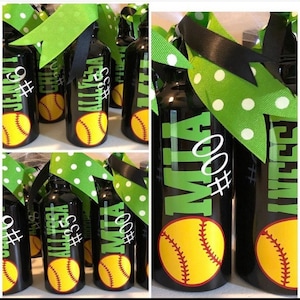 Softball Water Bottle - Personalized Softball Water Bottles - Softball - Team Gifts - Sports Team Gifts - Party Favors - Softball Team