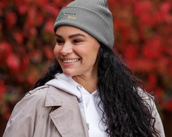 Organic ribbed beanie