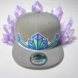 CRYSTAL Grey Snap Back Hat