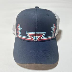 GRATEFUL Navy Blue/White Trucker Snap Back Hat