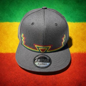 GRATEFUL REGGAE Grey Snap Back Hat