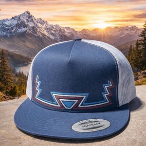 GRATEFUL Navy/White Trucker Snap Back Hat
