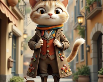 El Maestro Gato – Libro de Colorear Barroco para Adultos