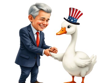 Lot de 25 images PNG de canards patriotiques américains, 250 ans d'Amérique, clipart du 4 juillet, téléchargement instantané, usage commercial.