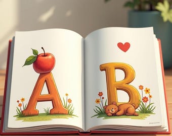 Livre Alphabet Personnalisé pour Enfants – Cadeau Éducatif et Unique pour Bébé