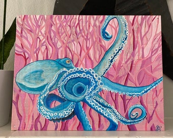 Octopus 16x20 mixed media