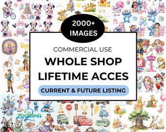 Whole Shop Watercolor Clipart Bundle – All Access Watercolor PNG Mega Pack,  Lifetime Access, Commercial Use License, Future Updates