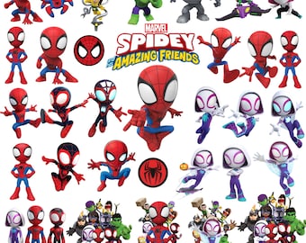 Spidey PNG, Spidey en zijn geweldige vrienden clipart, Spidey en zijn geweldige vrienden PNG, Maak je eigen Spidey-shirt, Superhelden verjaardag