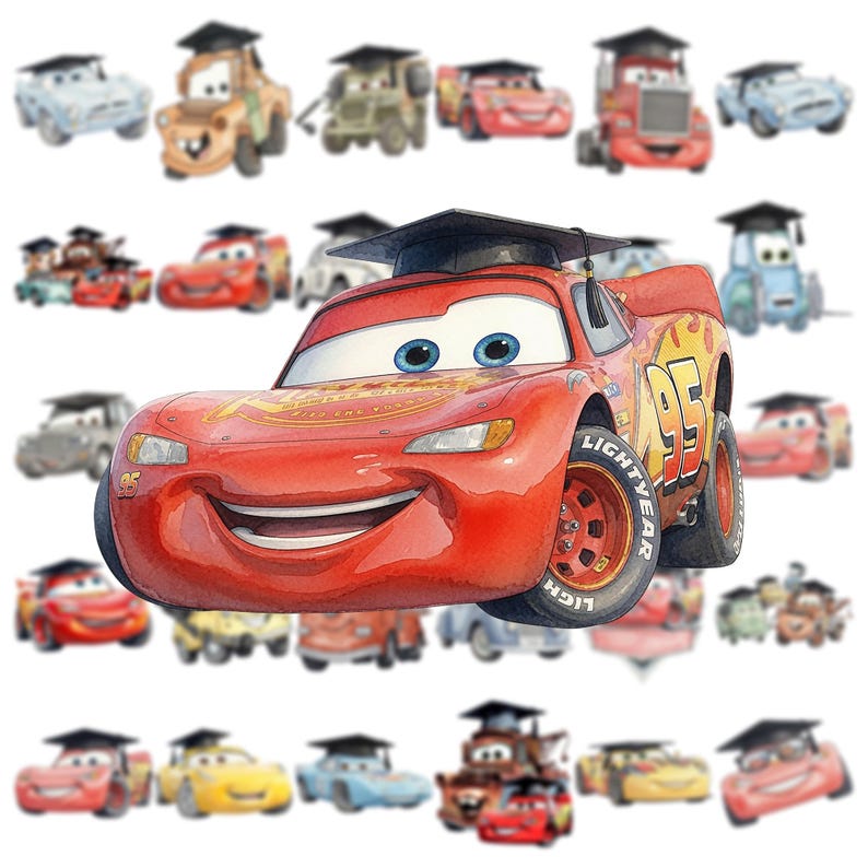 Graduation Car Watercolor Png, Clipart Images, Graduation Cartoon ...