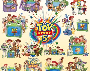 Toy Story 5 Characters Bundle PNG, Woody Buzz Jessie Digital Clipart, You’ve Got a Friend in Me, Instant Download
