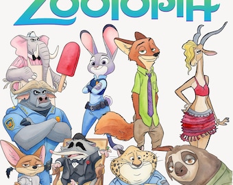 Zootopia PNG Cliparts Bundle, Zootopia PNG Cartoon Sublimation Clipart Collection, Zootropolis Zoomania Zootopia2 PNG Clip Arts Pack Bundle