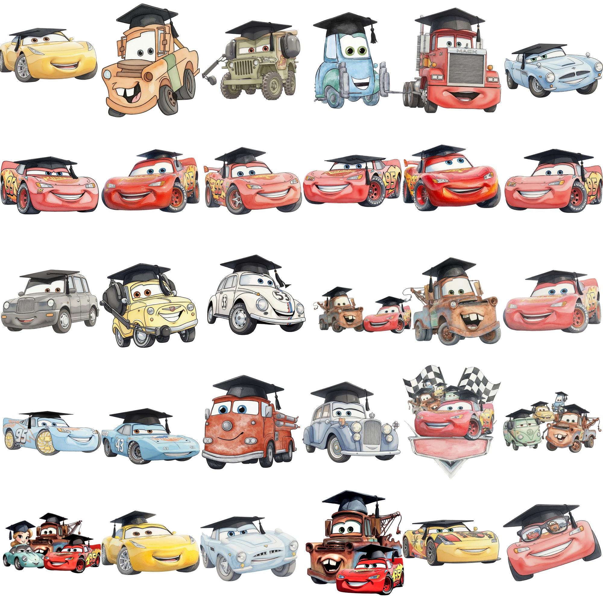 Graduation Car Watercolor Png, Clipart Images, Graduation Cartoon ...