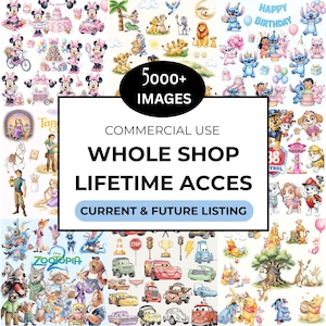 全ショップ水彩クリップアートバンドル – 全アクセス水彩PNGメガパック、永久アクセス、商用利用ライセンス、今後のアップデート