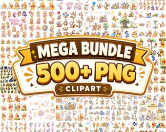 500+ Winnie the Pooh png aquarell Mega Bundle, Pooh aquarell , pooh Aquarell Hand gezeichnet png, Clipart Winnie the Pooh Baby Party png