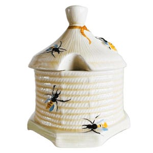 Vintage Crown Devon Beehive honungskruka 1930-talet