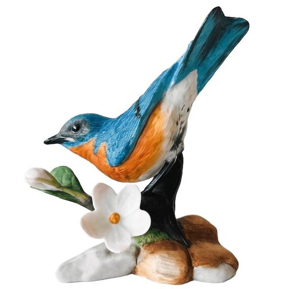 Vintage Franklin Mint Birds and Blossoms Bird Figurine Eastern