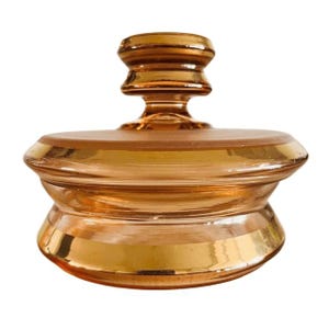 Art deco bonbonnière zalmroze goud glas sieradendoosje 1950's cadeau tip