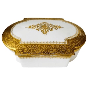Vintage Perlam Limoges sieradendoos bonbonnière porselein 1950's cadeau tip