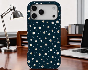 Fresh Daisy Flower Phone Case, Cute Small Floral Pattern Cover, Pretty Retro Flower Design, iPhone 17 16 15 14 13 12 11 Pro Max, Samsung S25