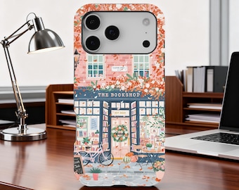 Cozy Bookstore Phone Case, Vintage Book Lover Reader Gift, Book Lover Cover for iPhone 17 16 15 14 13 12 11 Pro Max, Samsung S25 S24 S23 S22