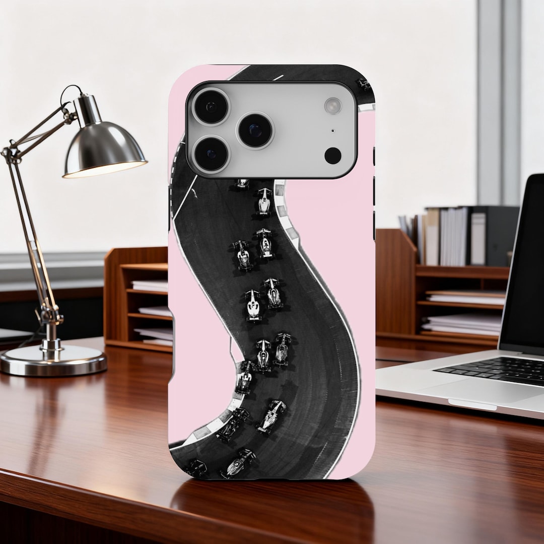 F1 Race Pink Phone Case: Motorsport Racing Cover, Minimalist Racing ...