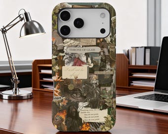 Throne of Glass Phone Case, Bookish Fireheart Phone Cover for iPhone 17 16 15 14 13 12 11 Pro Max, Samsung Galaxy S25 S24 S23 S22 S21 Ultra