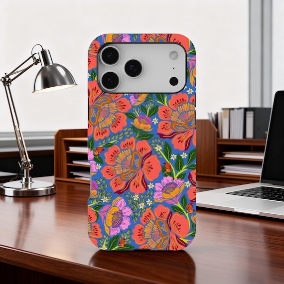 Wildflower MagSafe Phone Case, Colorful Boho Cover, Botanical Floral Phone Cover for iPhone 18 17 16 15 14 13 12 Pro Max, Samsung Galaxy S26
