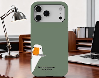 Silly Goose-telefoonhoes, Cottagecore-thema telefoonhoes voor iPhone 17 16 15 14 13 12 11 Pro Max, Samsung S25 S24 S23, grappig dierenliefhebber cadeau
