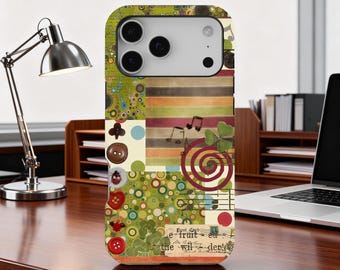 Retro Whimsy Artistic Collage Phone Cases, Star Phone Case, Aesthetic Cover, Abstract Funky Designs, Samsung Galaxy s25,iPhone 16 Cases