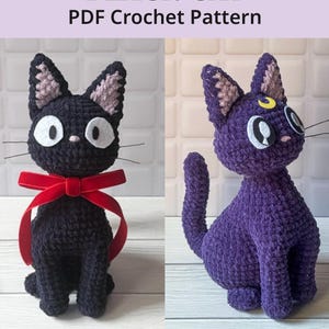 Patrón de ganchillo amigurumi de gato negro - Tutorial en PDF