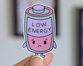 Fatigue Stickers - Low Energy Battery Sticker - Chronic Illness