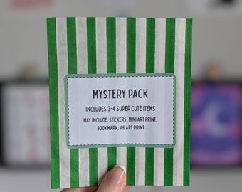 Mystery Pack - Blind Bag - Lucky Dip - Stickers, Art Prints and Bookmarks