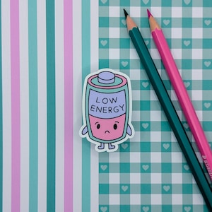 Fatigue Stickers - Low Energy Battery Sticker - Chronic Illness