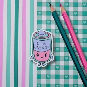 Fatigue Stickers - Low Energy Battery Sticker - Chronic Illness