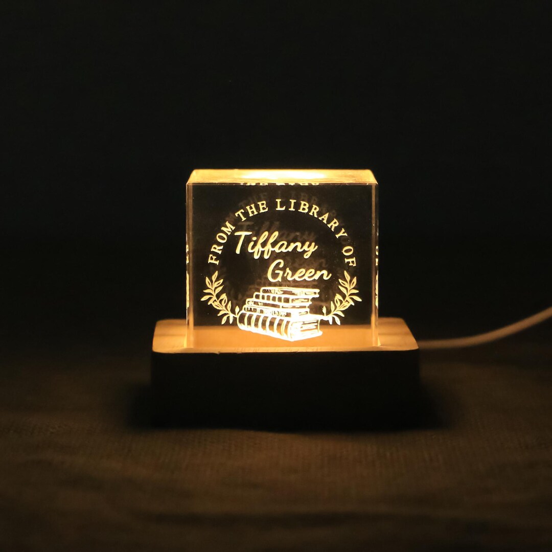 Library Shadow Sign Personalized Library LED Light Sign, Custom Book Lover Gift - Etsy