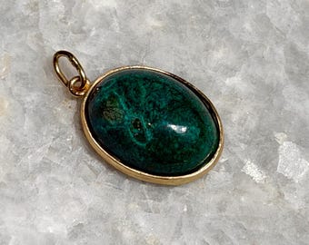 Eilat stone and pendant, 14K gold, Eilat jewelry, jewish gift, gold necklace, natural stone pendant, necklaces for women, King solomon stone