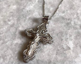Cross silver Jewelry, 925 silver, Cross Silver pendant, Christian gift, Religious Gift, gift for her, Cross Necklace, Jerusalem engraving